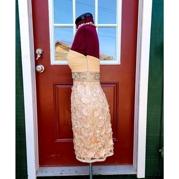 HP Vintage Sue‎ Wong Nocturne Strapless Ruching Beaded Body Contour Prom Dress - Picture 7 of 10